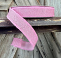Light Pink Glitter Wired Ribbon 5/8 Inch