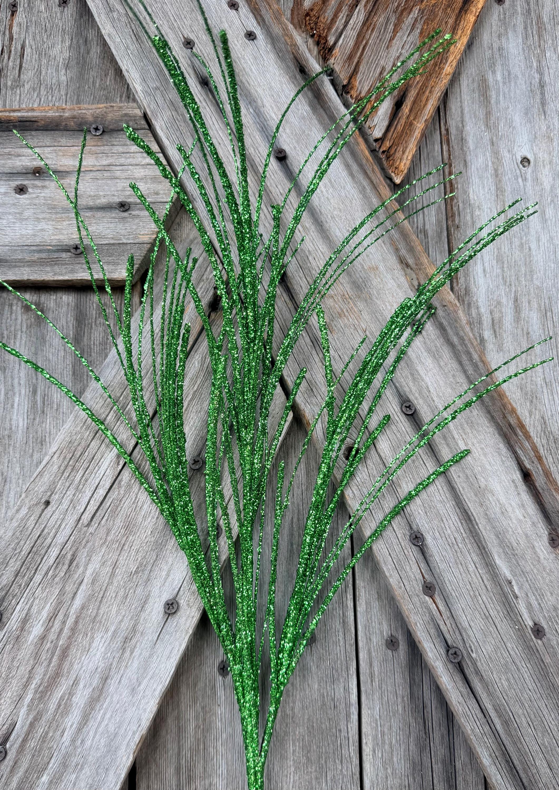 Lime Green Glitter Wispy Spray