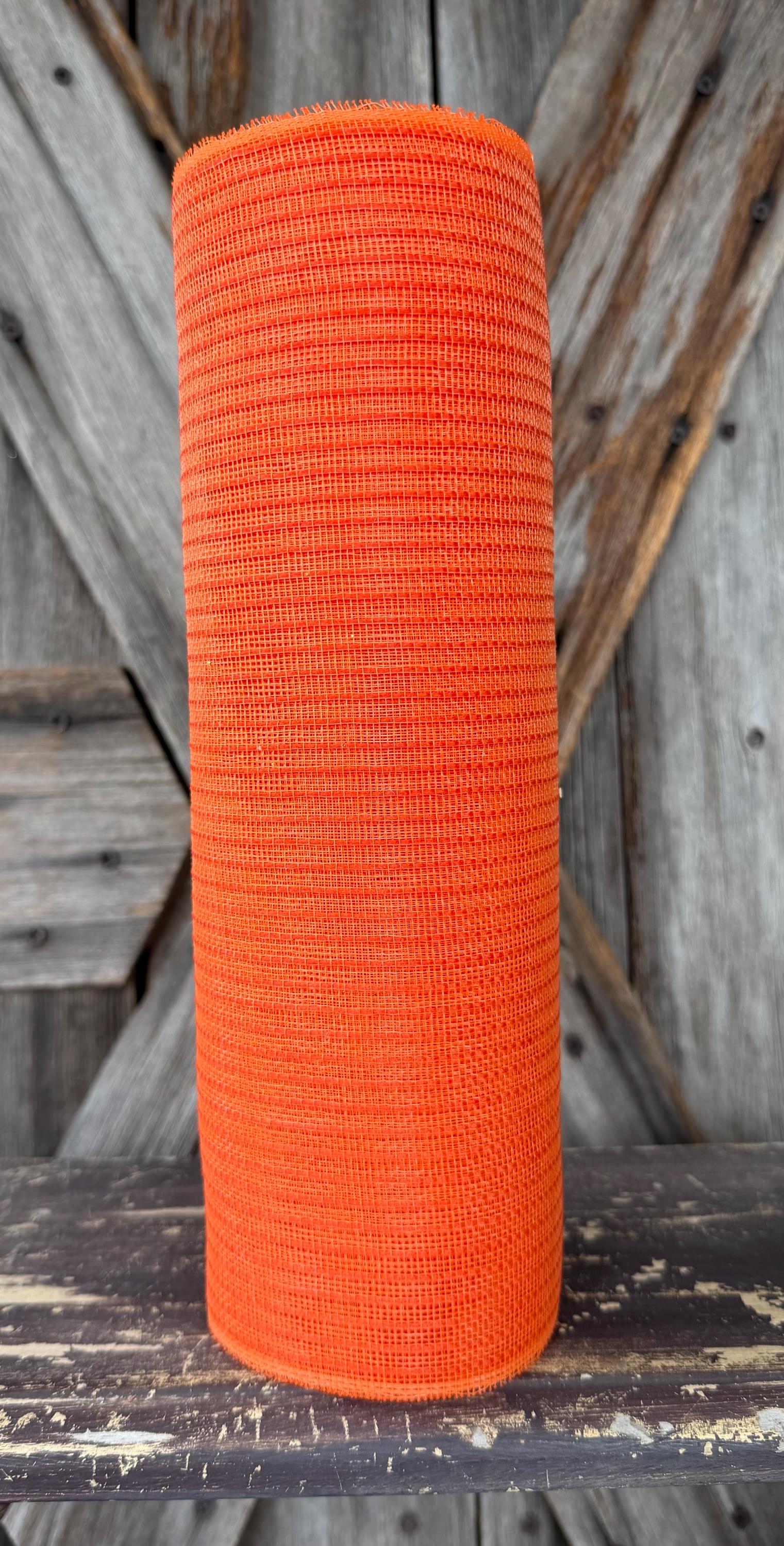 10 Yards, Orange Jute Fine Weave Mesh