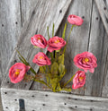 Autumn Pink Peonies Spray , Wreath Supply, Floral