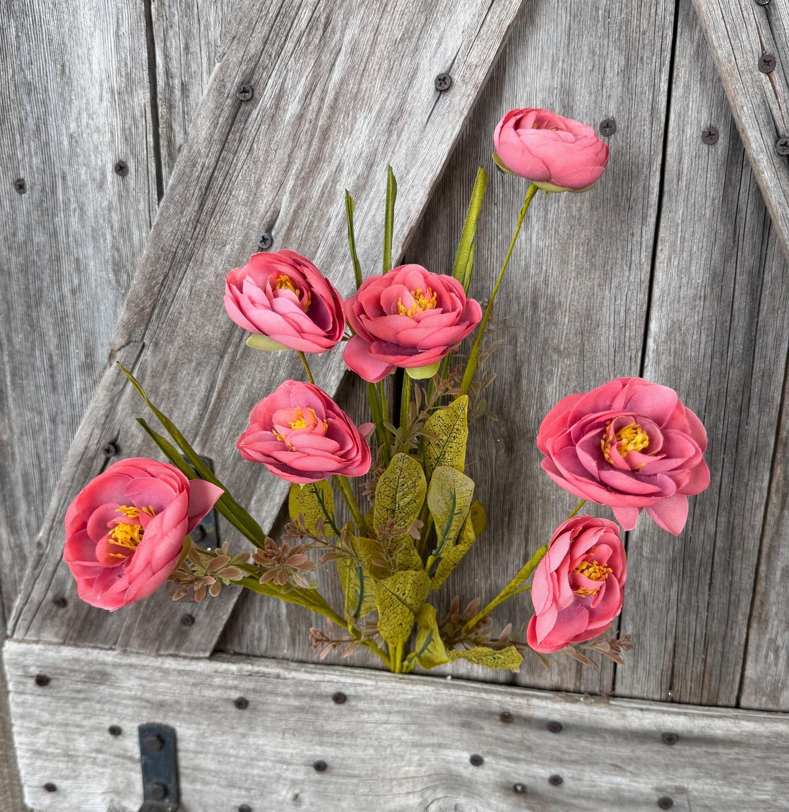 Autumn Pink Peonies Spray , Wreath Supply, Floral