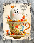 Spill The Tea, Halloween Sign, Halloween Decor, Halloween Wall Art