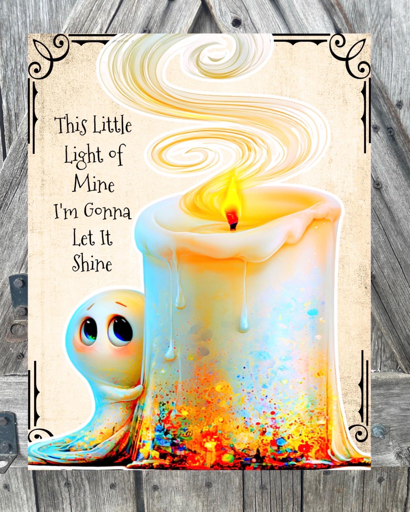 This Little Light Of Mine, Fall Sign, Halloween Sign, Halloween Decor, Halloween Wall Art
