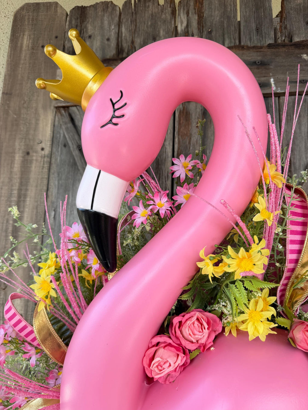 Flamingo Wreath, Flamingo Decor, Flamingo Door Hanging, Summer Wreath, Summer Decor, Beach Wreath, Tropical Wreath