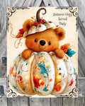 Autumn Hugs Served Daily, Fall Sign, Halloween Sign, Halloween Decor, Halloween Wall Art
