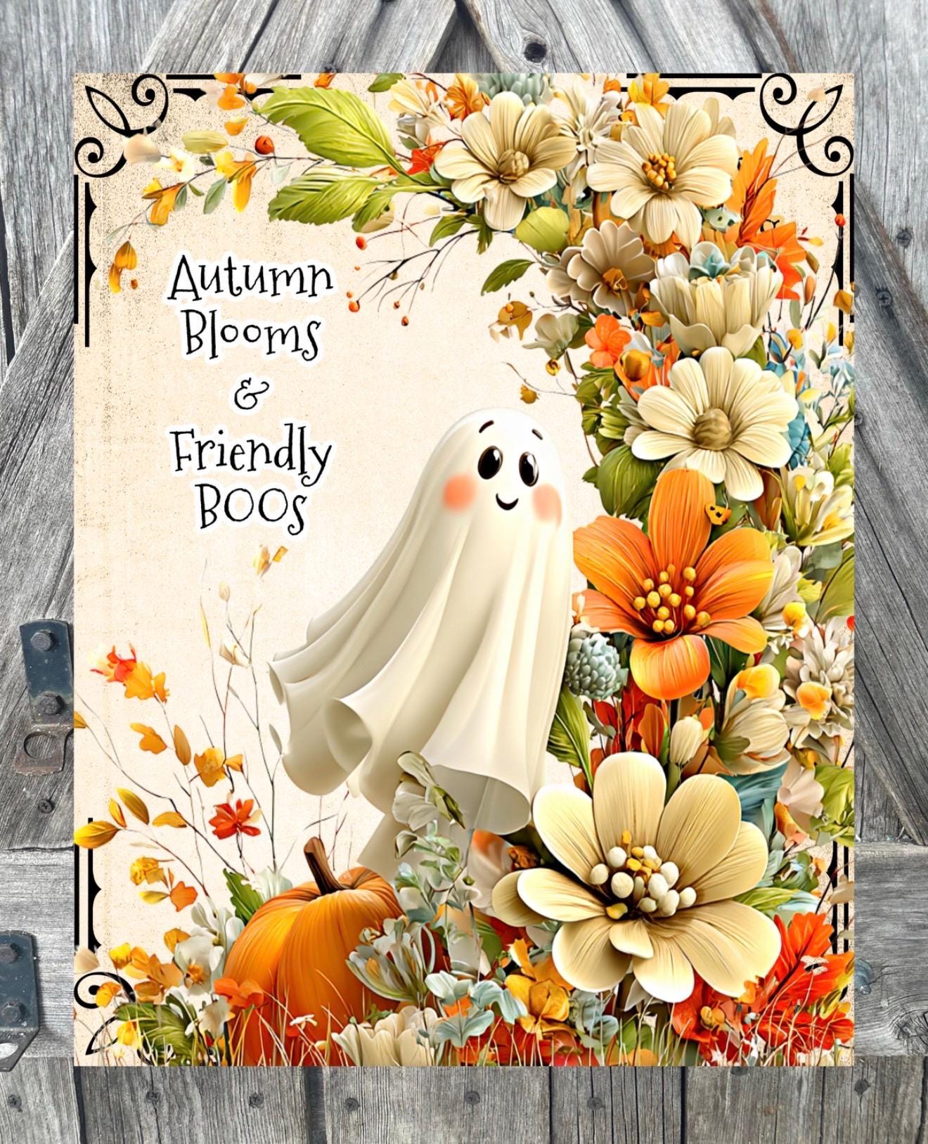 Friendly Boos, Halloween Sign, Halloween Decor, Halloween Wall Art