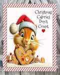 Christmas Calories Don’t Count Chipmunk, Christmas Sign, Christmas Decor, Christmas Wall Art