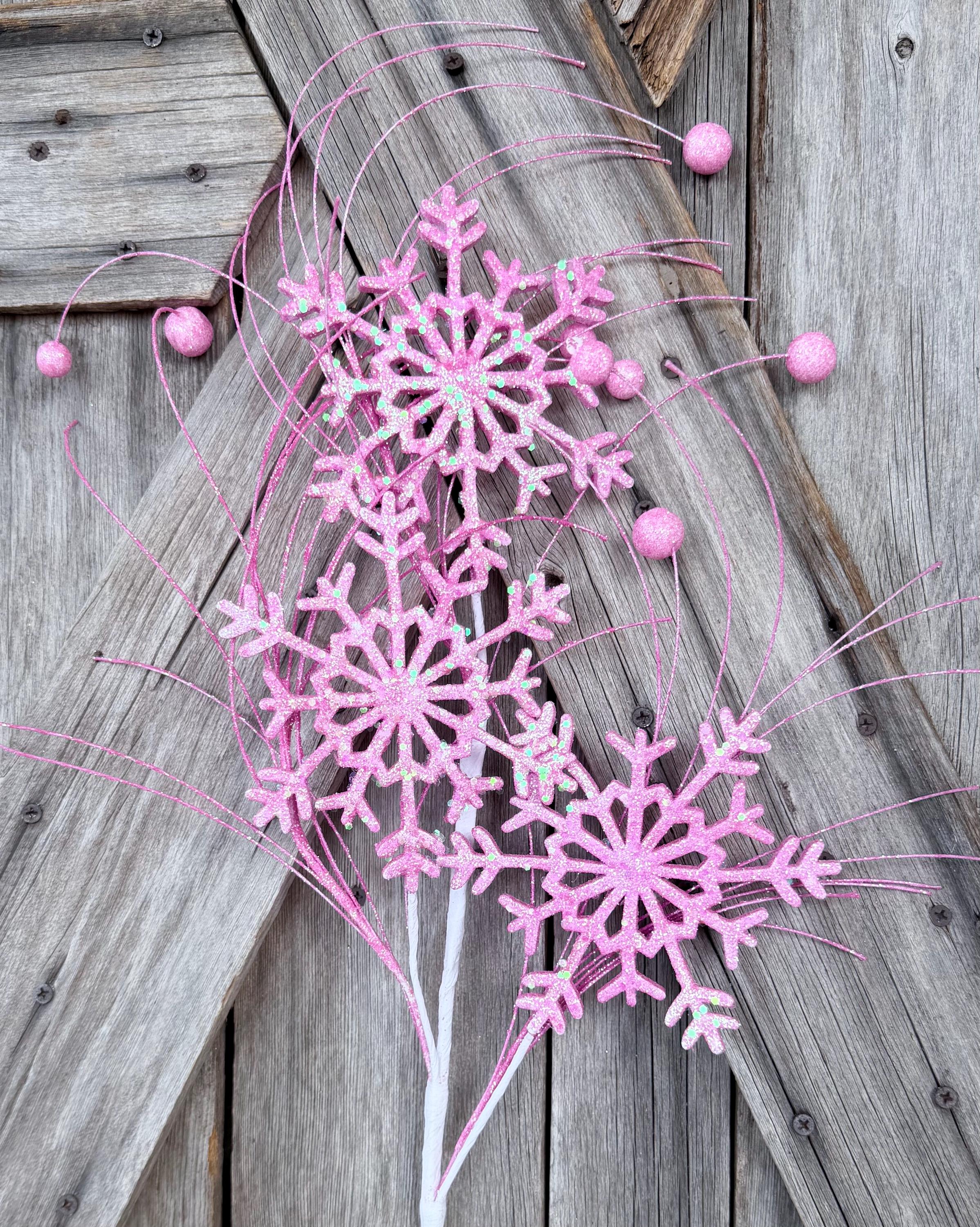 Pink Snowflake Spray