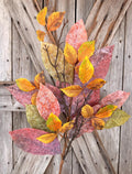 Large Colorful Autumn Leaf Twig Spray, Wreath Supply, Floral