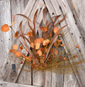 Brown Grassy Pumpkin Deluxe Spray , Wreath Supply, Floral