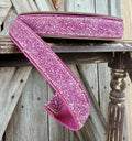 Raspberry Rock Candy Crystal D Stevens Wired Ribbon 1 Inch