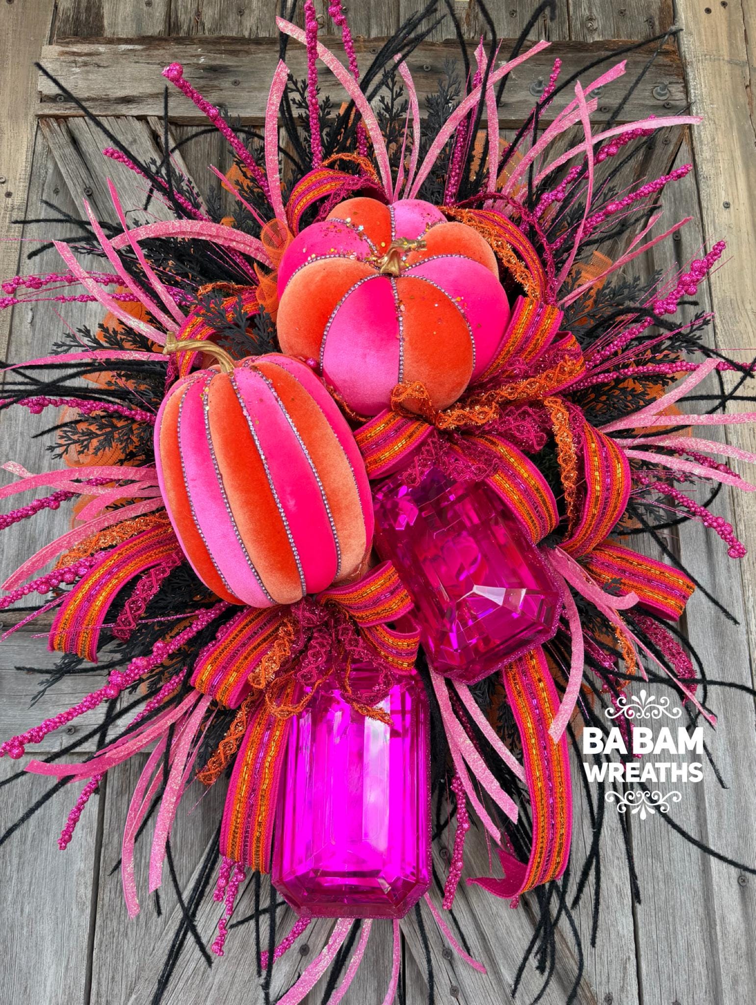 Halloween Wreath, Luxo Wreath, Fall Decor, Halloween Swag, Fall Wreath, Fall Door