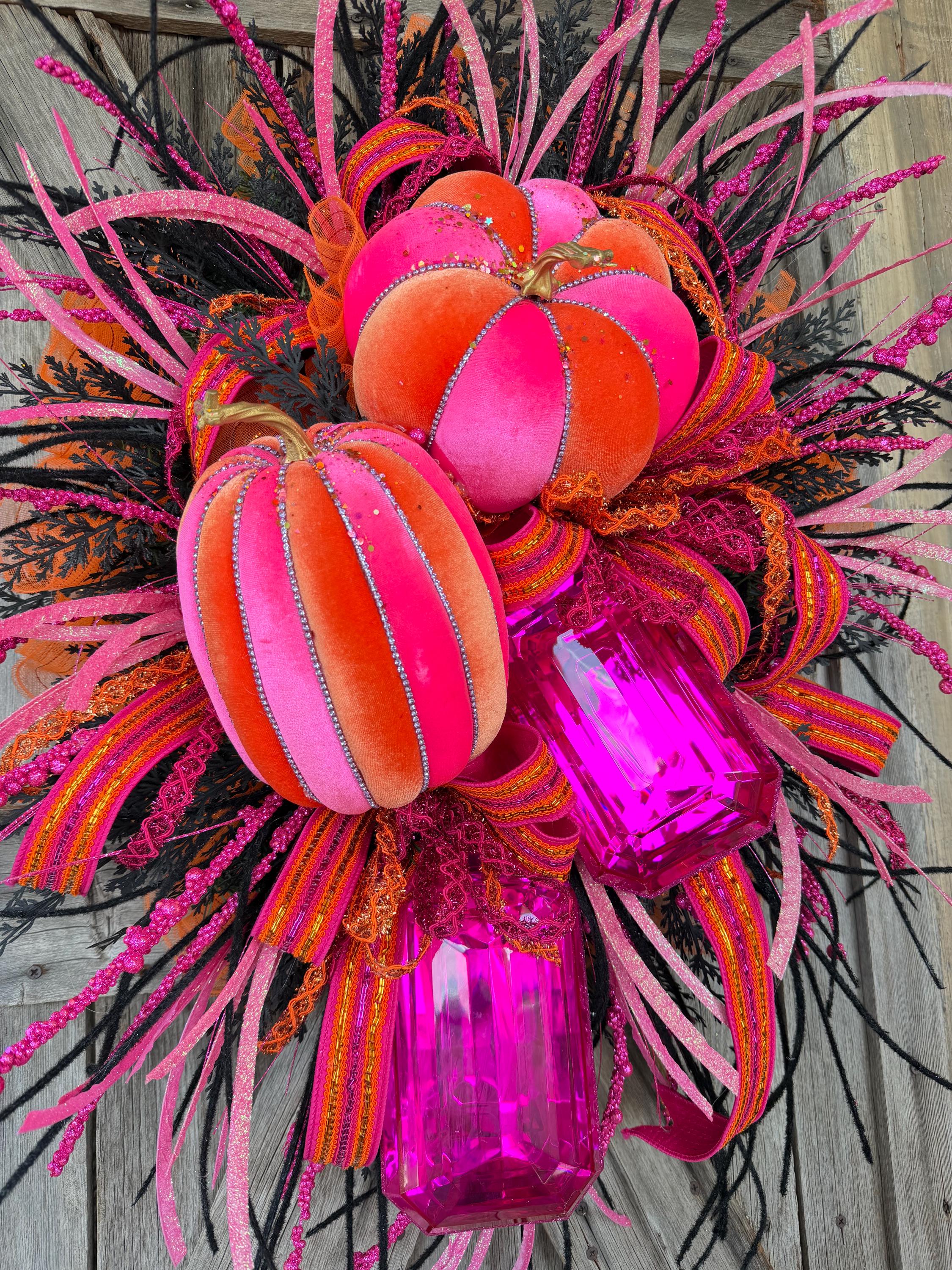 Halloween Wreath, Luxo Wreath, Fall Decor, Halloween Swag, Fall Wreath, Fall Door