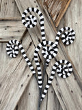 White Black Curly Spray