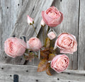 Pink Dry Rose Spray , Wreath Supply, Floral