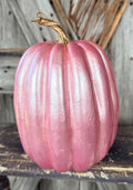 Pink Pearlized Pumpkin 7.5 Inches