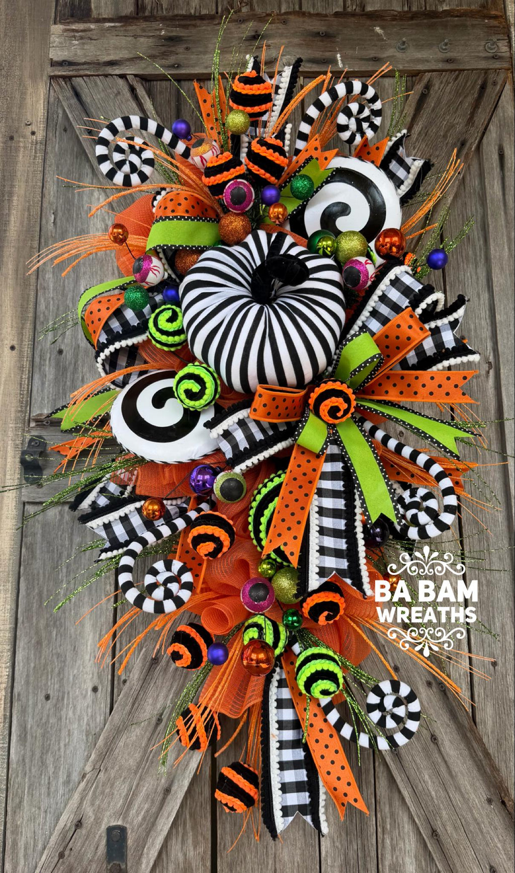 Halloween Wreath, Colorful Halloween Wreath, Fall Decor, Halloween Swag, Fall Wreath, Fall Door