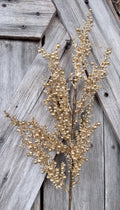 Gold Mini Berry Spray , Wreath Supply, Floral