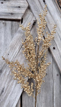 Gold Mini Berry Spray , Wreath Supply, Floral