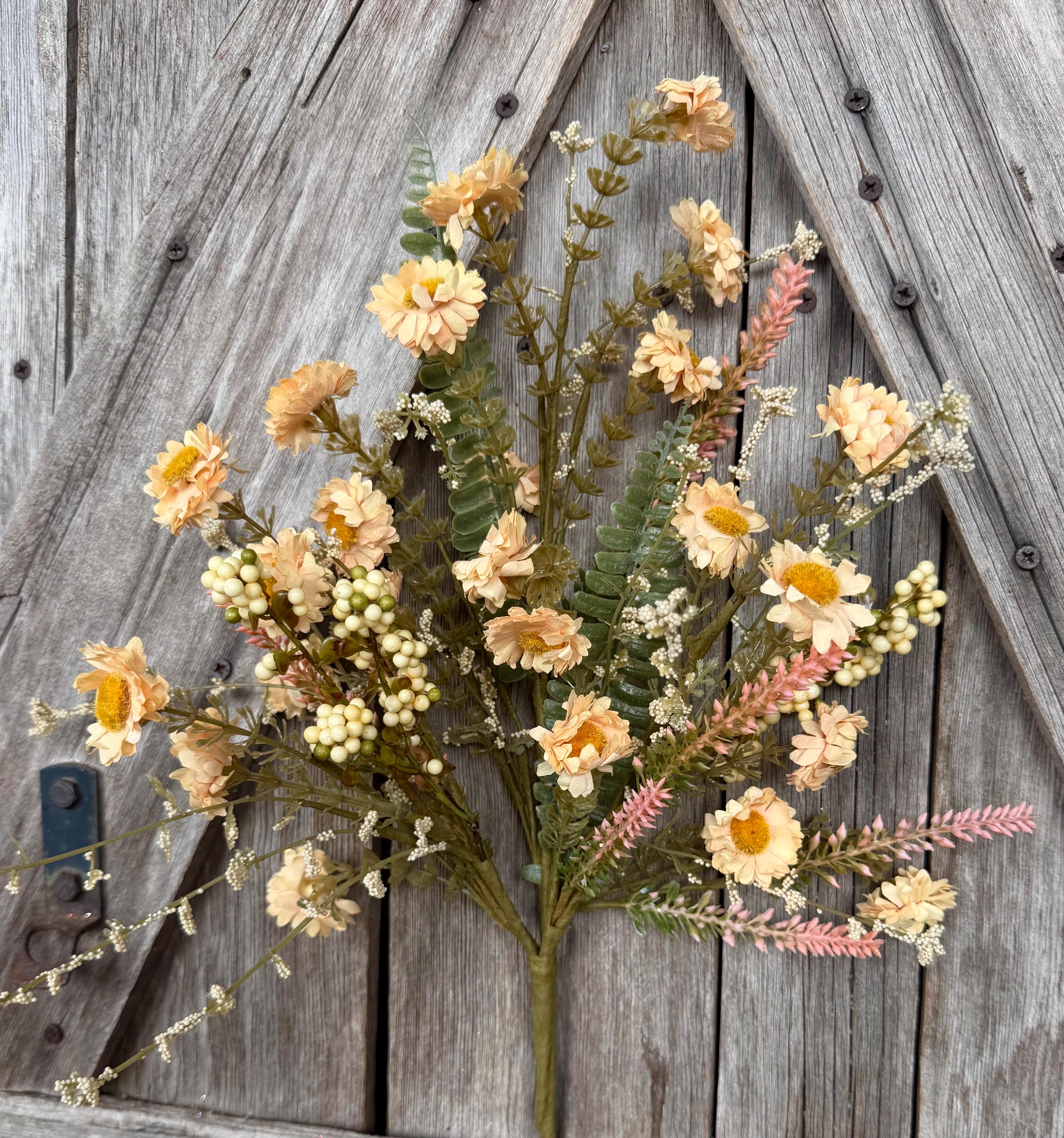Cream Mixed Wild Berry Floral Spray , Wreath Supply, Floral