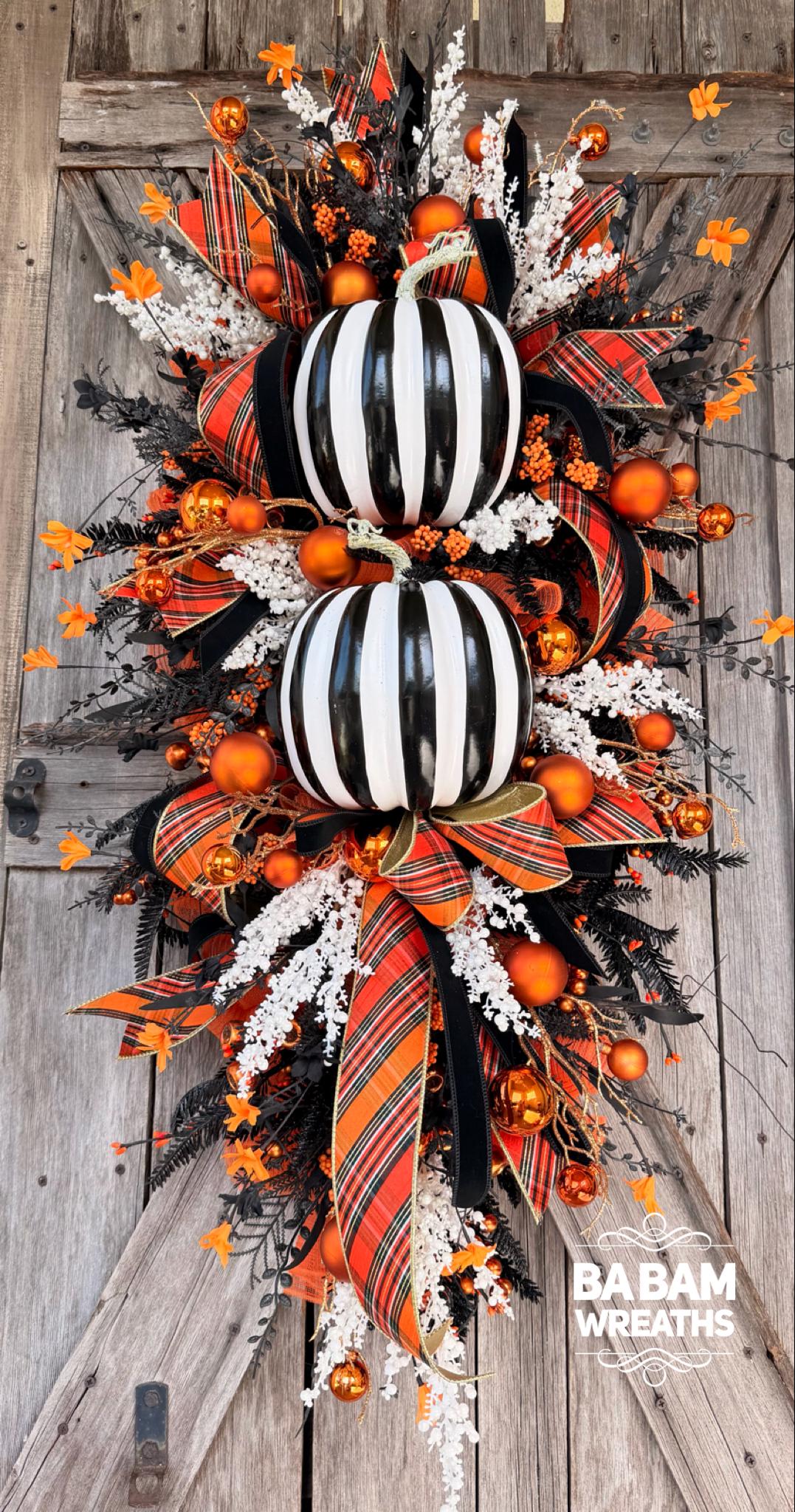Halloween Wreath, Luxury Wreath, Fall Decor, Halloween Swag, Fall Wreath, Fall Door