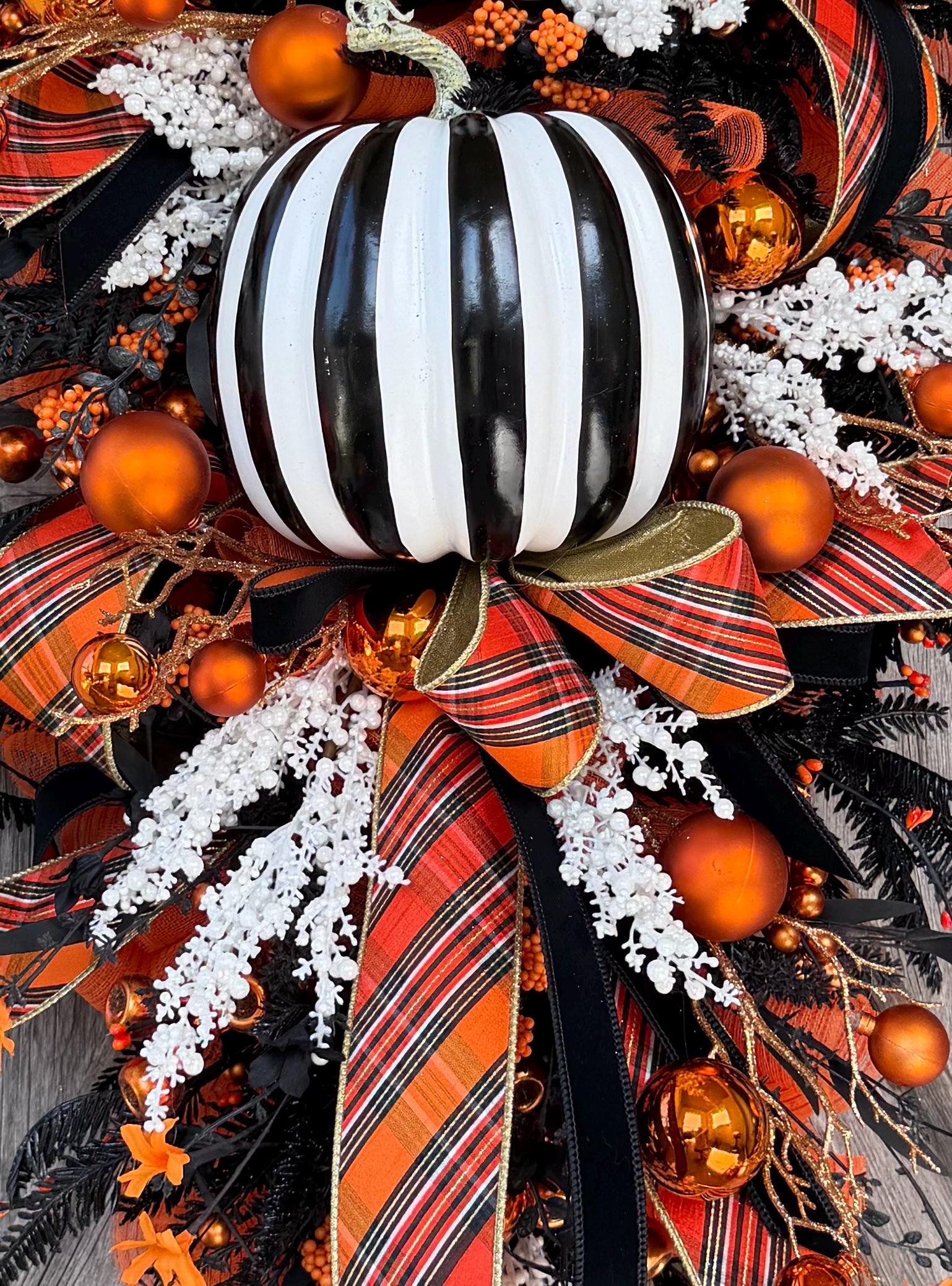 Halloween Wreath, Luxury Wreath, Fall Decor, Halloween Swag, Fall Wreath, Fall Door