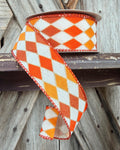Autumn Harlequin Wired Ribbon 1.5 Inch