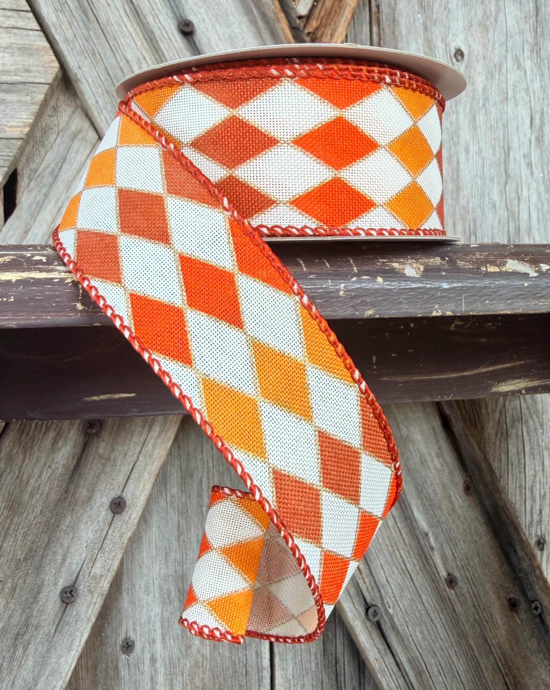 Autumn Harlequin Wired Ribbon 1.5 Inch