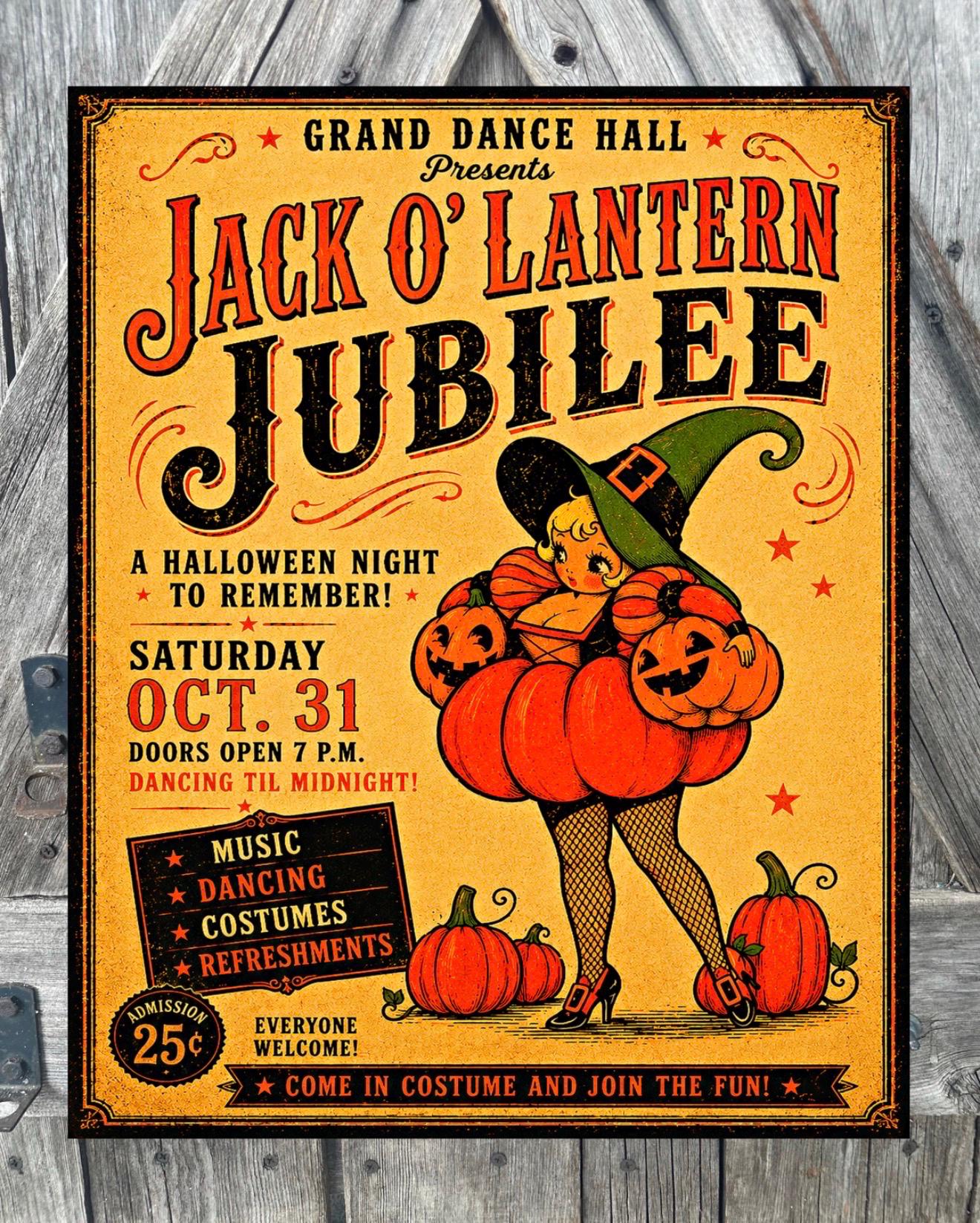 Jackolantern Jubilee, Halloween Sign, Halloween Decor, Halloween Wall Art