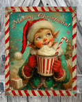 Vintage Merry Christmas Elf, Christmas Sign, Christmas Decor, Christmas Wall Art