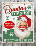 Vintage Santa’s Toy Shop, Christmas Sign, Christmas Decor, Christmas Wall Art