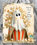 Popcorn Boos, Halloween Sign, Halloween Decor, Halloween Wall Art