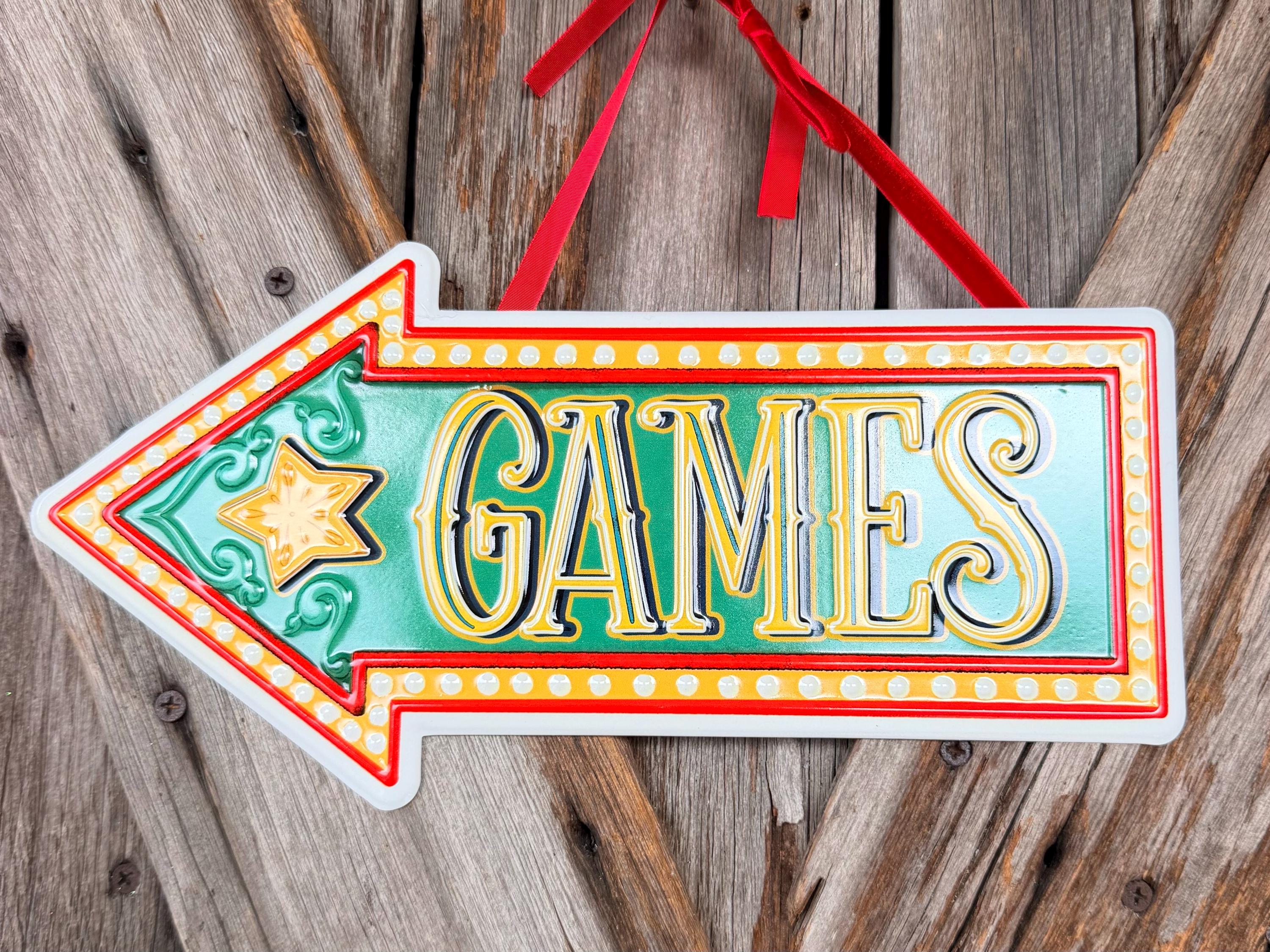 Circus Games Metal Sign, 12 Inches