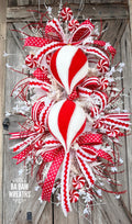 Peppermint Christmas Decor, Peppermint Christmas, Christmas Swag, Christmas Wreath, Christmas Door Hanging, Holiday Swag