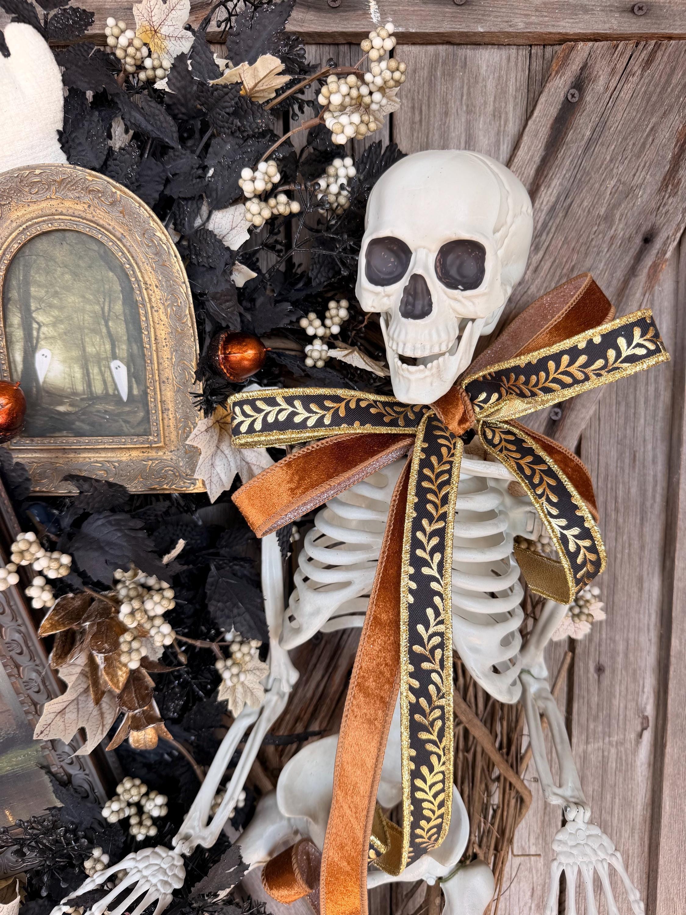Elegant Halloween Wreath, Vintage Decor, Halloween Wreath, Halloween Decor, Halloween Door Hanging