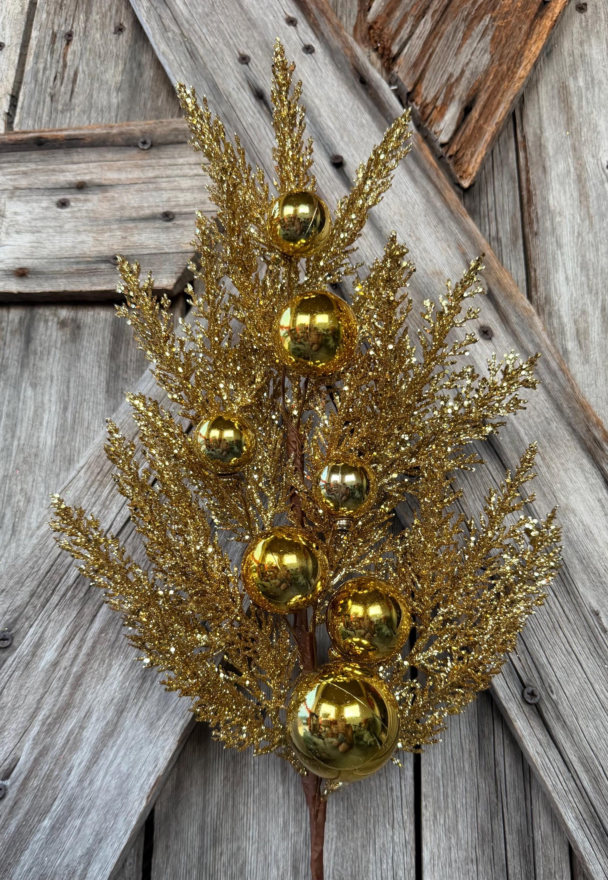 Gold Ornament Cedar Spray, 311