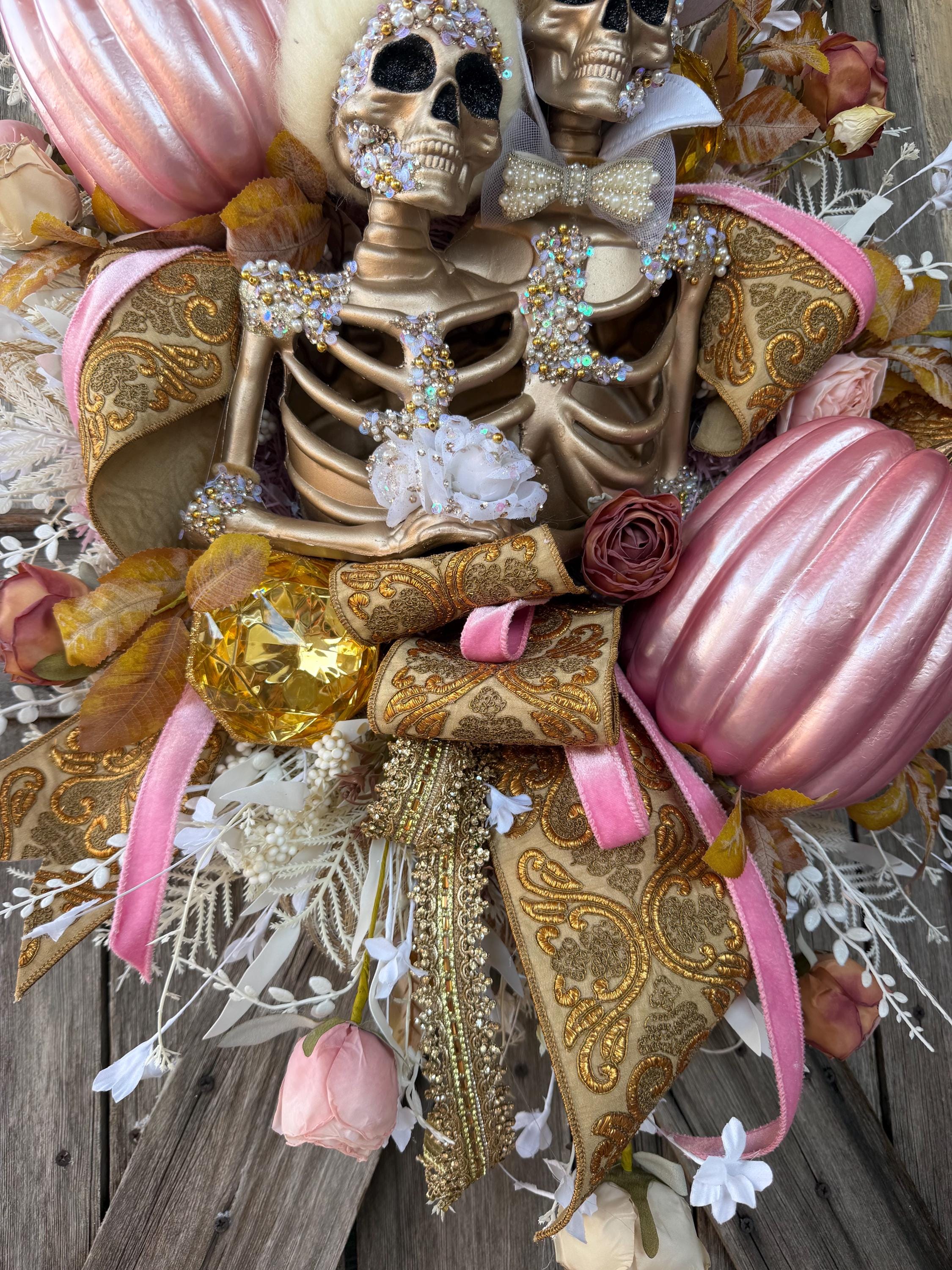 RESERVED, Luxury Halloween Wreath, Gothic Wreath, Glam Halloween Decor, Halloween Swag, Fall Wreath, Fall Door