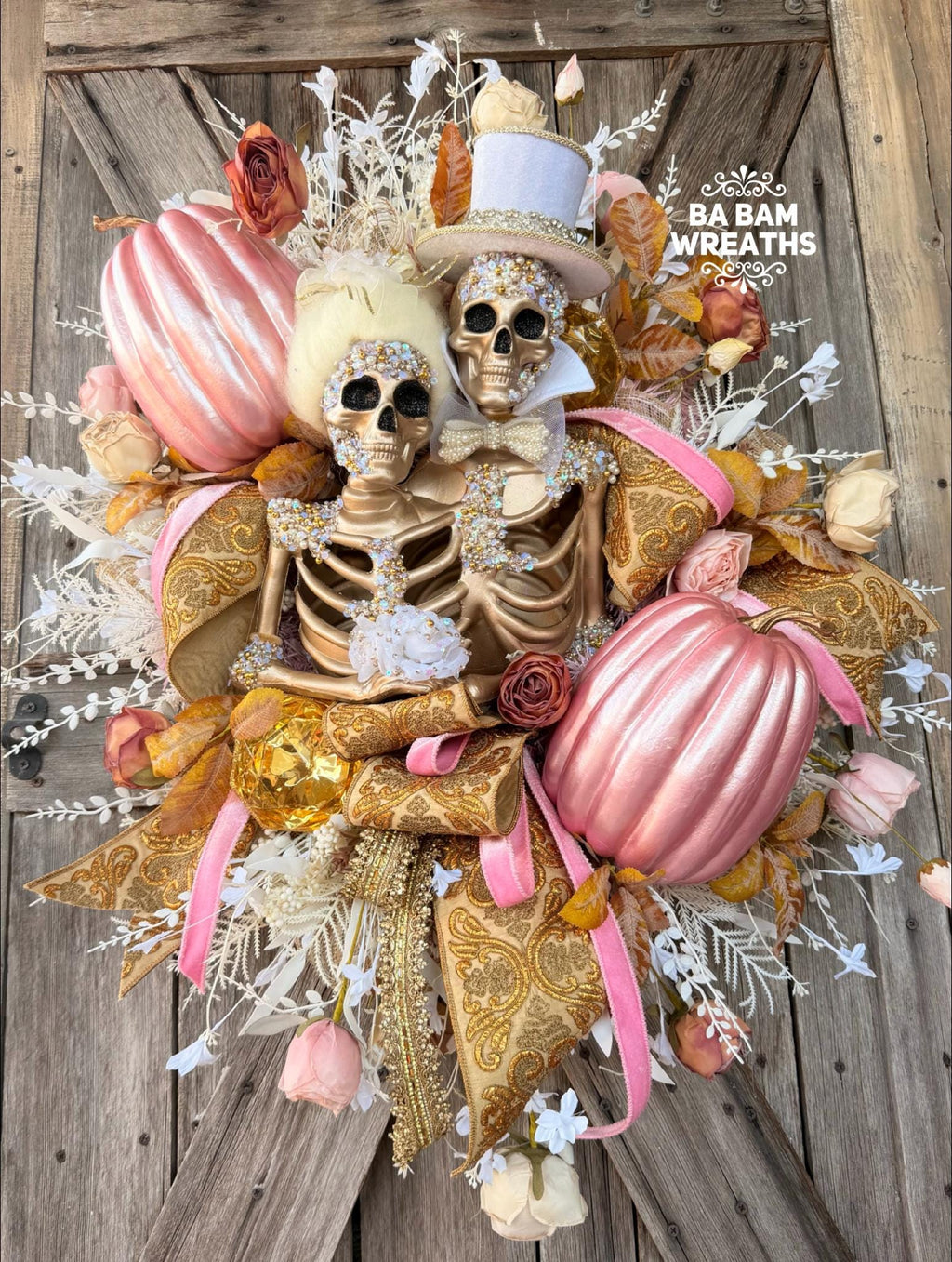 RESERVED, Luxury Halloween Wreath, Gothic Wreath, Glam Halloween Decor, Halloween Swag, Fall Wreath, Fall Door