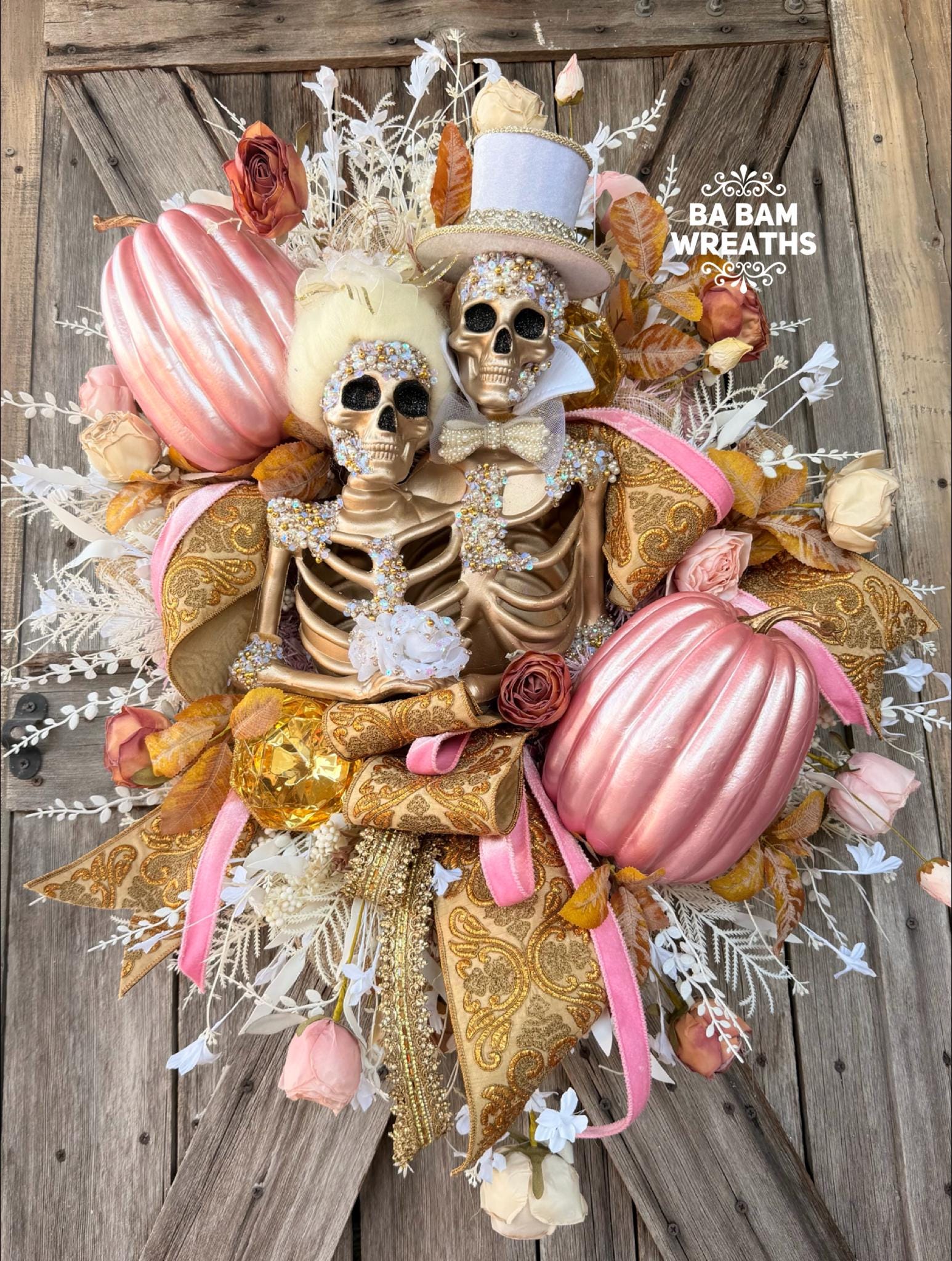 RESERVED, Luxury Halloween Wreath, Gothic Wreath, Glam Halloween Decor, Halloween Swag, Fall Wreath, Fall Door