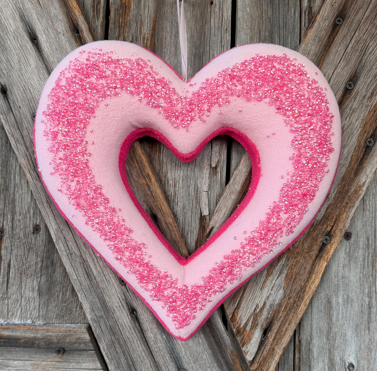 Large Ornament Heart Donut. 12 Inches