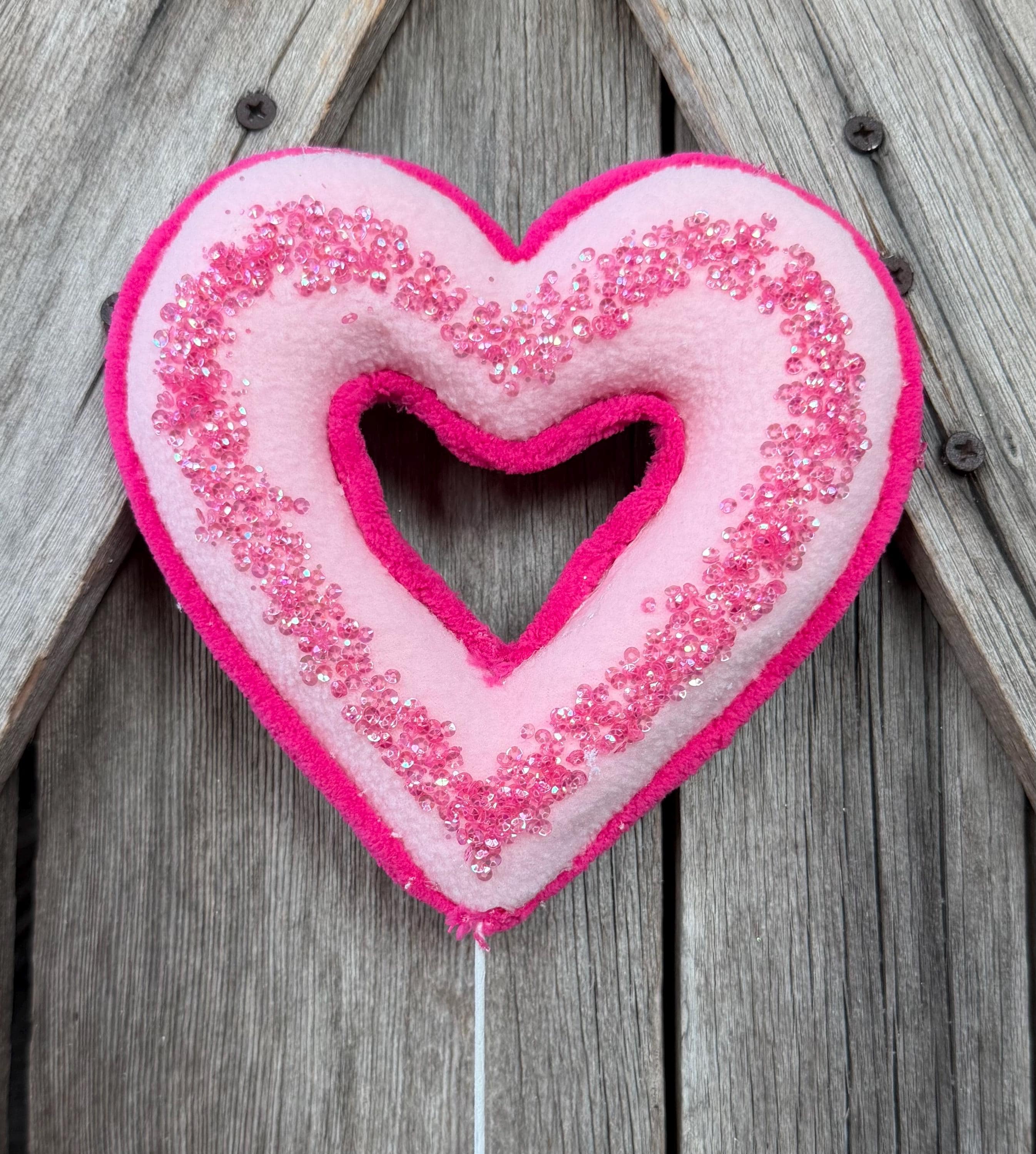 Ornament Heart Donut. 6 Inches