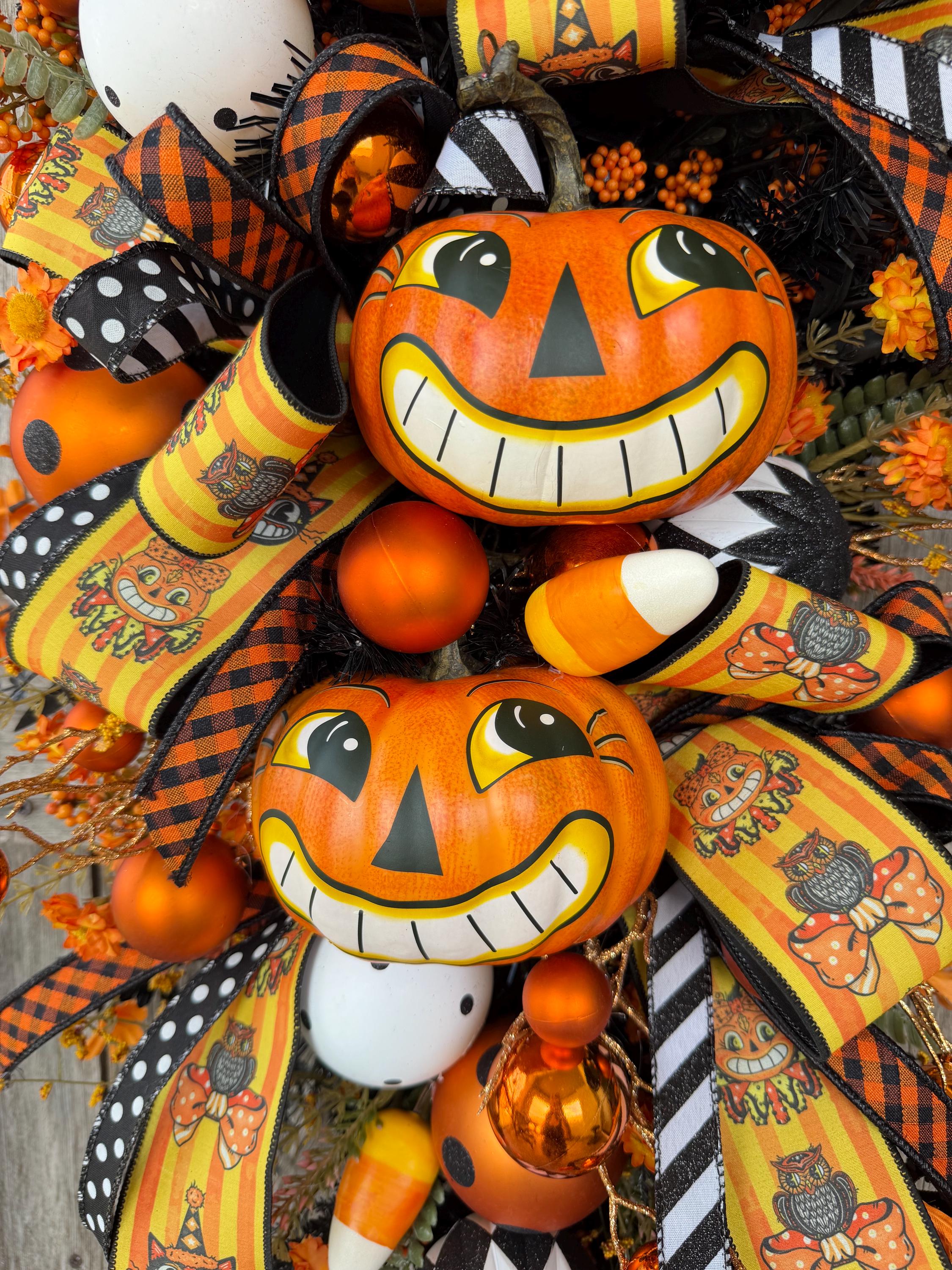 Autumn Wreath, Scarecrow Wreath, Fall Decor, Halloween Swag, Fall Wreath, Fall Door