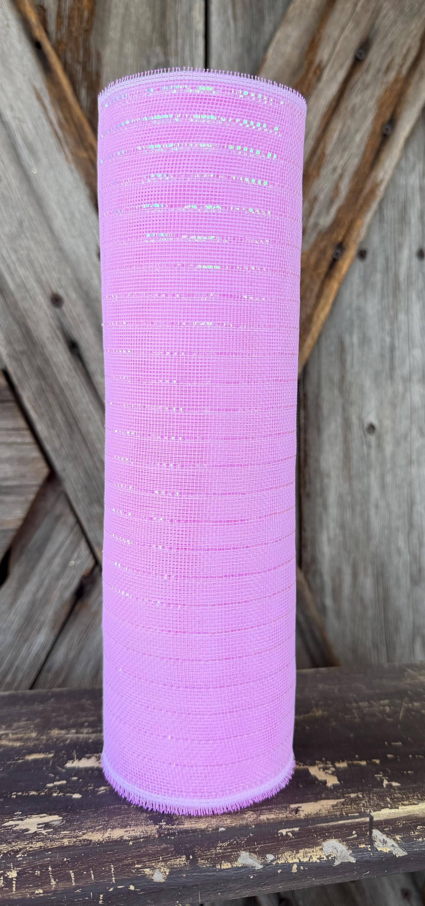10 Yards, Pink Iridescent Foil Mesh