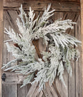Frosted Flocked Mixed Pine Wreath, 24 Inches Wreath Supply
