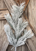 Flocked Long Needle Pine Spray, Wreath Supply, Floral