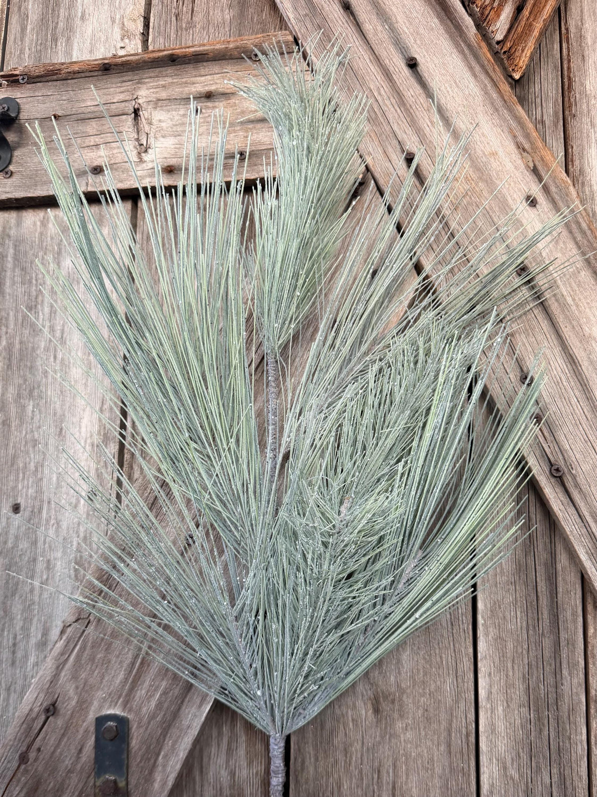 Frosted Mixed Long Needle Pine Spray, Wreath Supply, Floral, 884