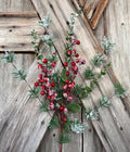 Berry with Snow Mixed Pine Spray, Wreath Supply, Floral, 571