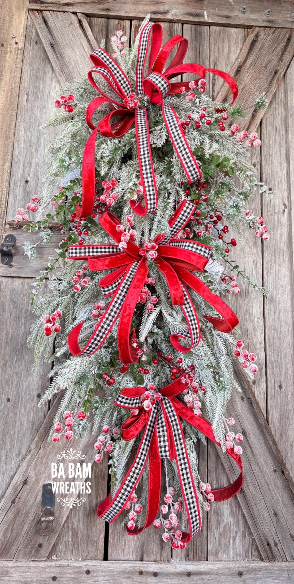 Christmas Wreath, Classic Christmas Wreath, Christmas Swag, Traditional ChristmasWreath, Whimsical Christmas