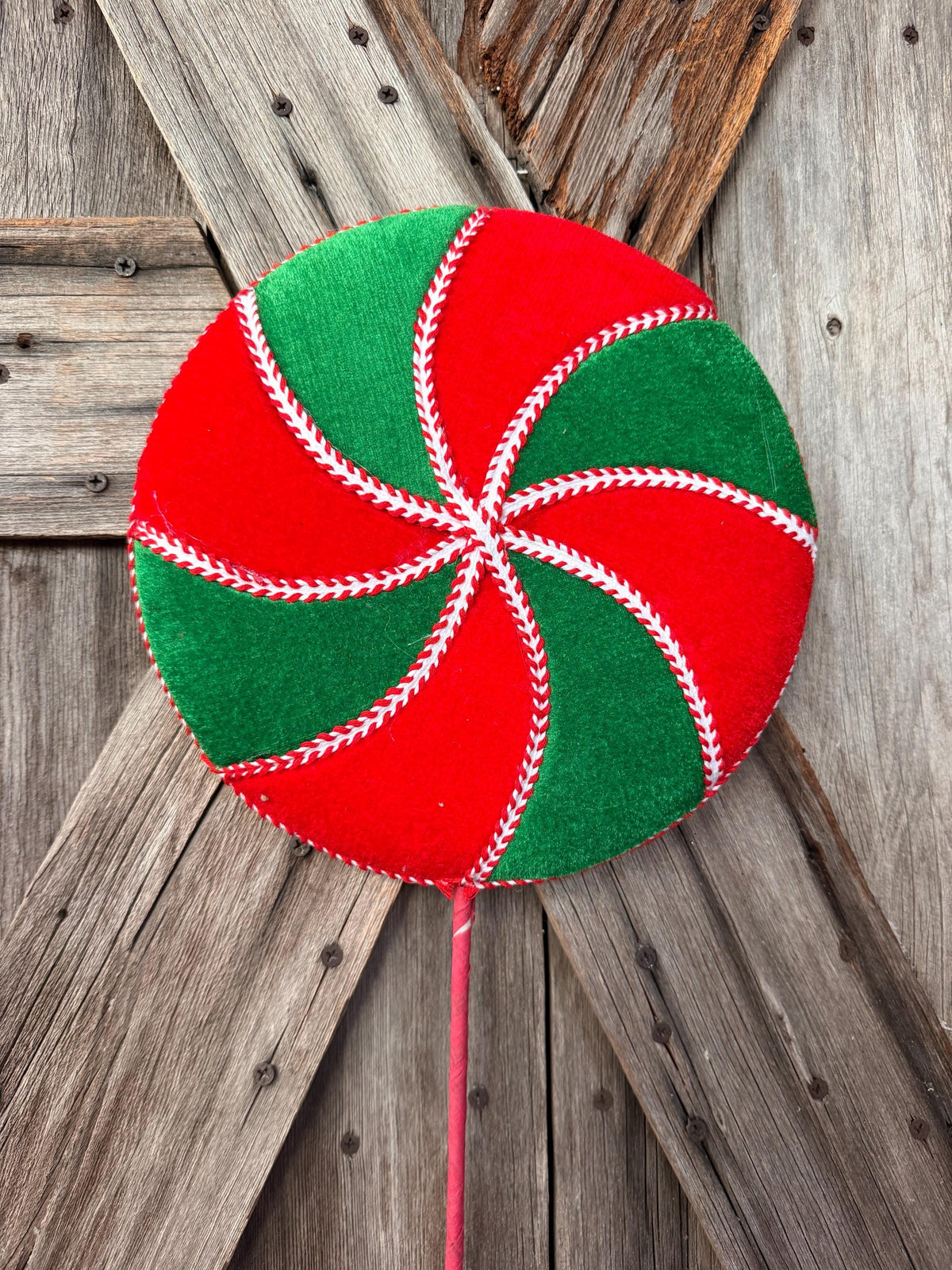 Red Green Lollipop, 28 inch length, 10 diameter