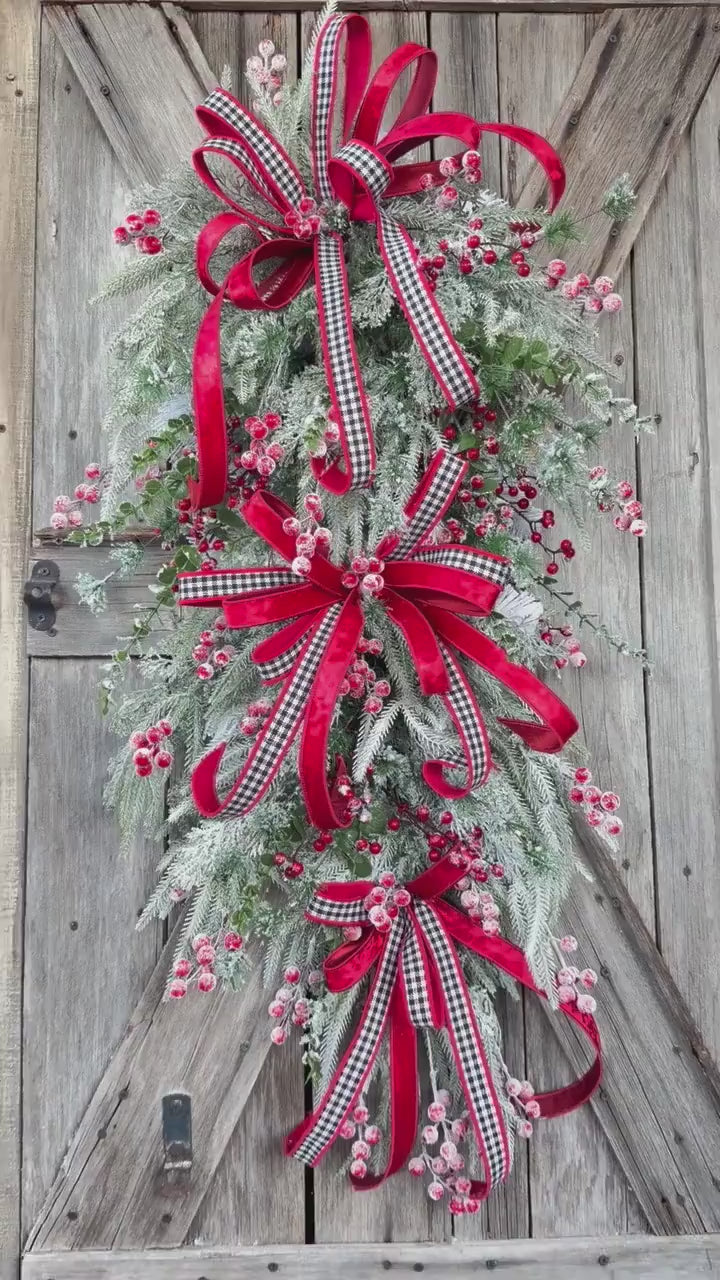 Christmas Wreath, Classic Christmas Wreath, Christmas Swag, Traditional ChristmasWreath, Whimsical Christmas